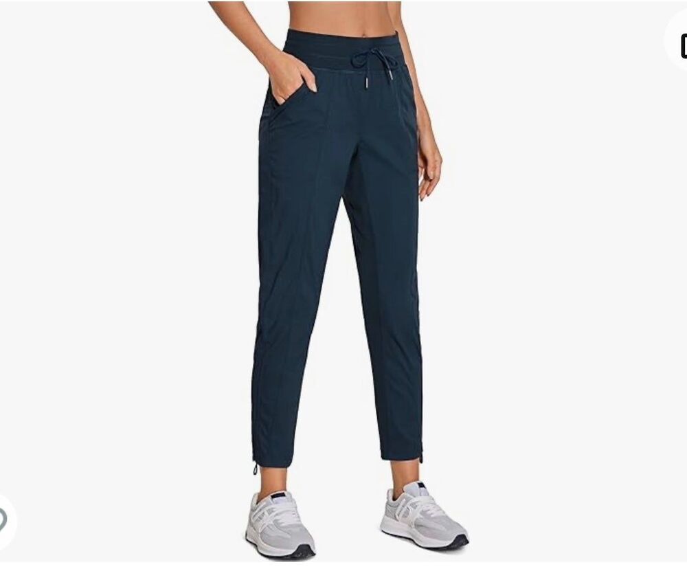 CRZ YOGA Womens Casual Pants Size L (12) Ink Blue New With Tags